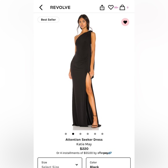 Katie May Gown from Revolve - dress sizes 4-6 or Medium. Black. - Picture 2 of 4